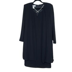 Patra Black V-Neck Long Sleeve Dress for Work